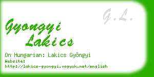 gyongyi lakics business card